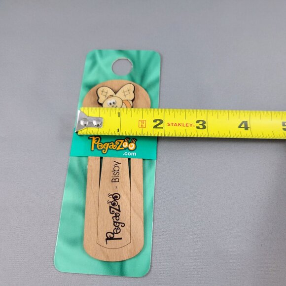Bee Bookmark Pegazoo “Bisby” Made In Canada From Real Maple Wood - Picture 5 of 5